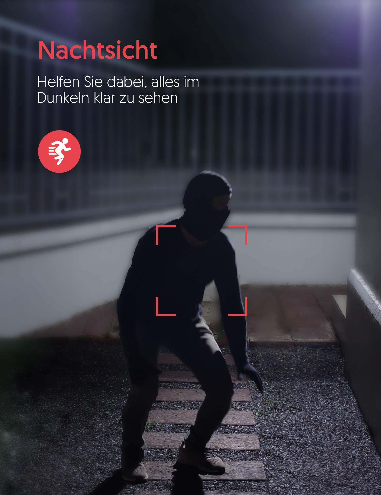 Caméra de surveillance WiFi - Caméra IP extérieure - Caméra de surveillance WiFi avec vision nocturne 1080p - IP66 - Étanche - PTZ à 360°