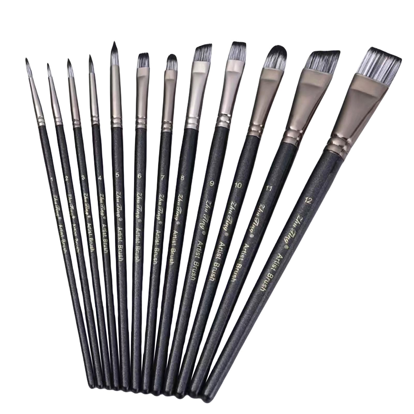 Paintbrush Artist Paint Brush Nylon Bristle Paint Brush for Watercolor Gouaches Oil Painting Student Painting Brushes