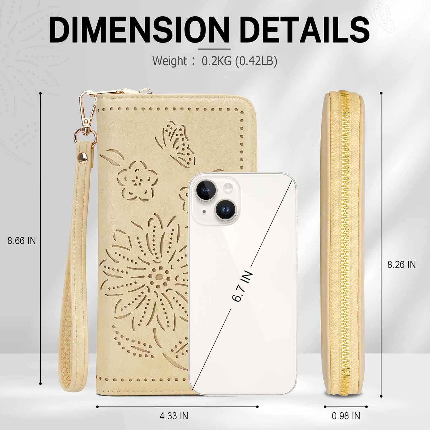 RFID Wallet Women Large Capacity Sunflower Wristlet Wallets for Women Clutch Ladies Cell Phone Purse - Image 4