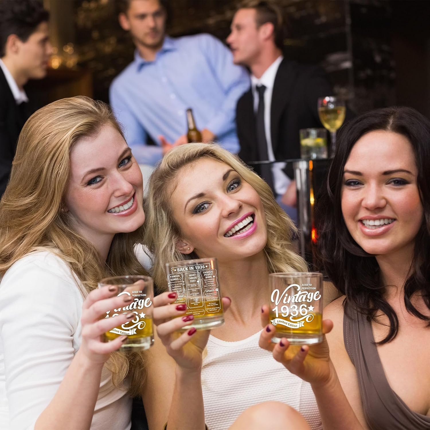 Old Fashioned Glasses-1936-Vintage 1936 old time information 10.25oz Whiskey Rocks Glass -90th Birthday Aged to Perfection - 90 years old gifts Bourbon Scotch Lowball Old Fashioned-1PACK - Image 7