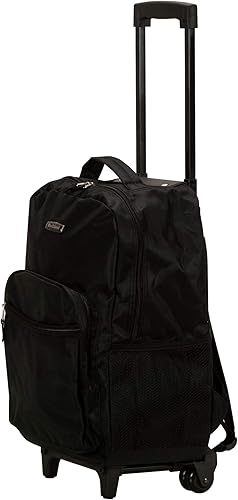 Miniatura 3 de Rockland, bolsa de viaje de 17 pulgadas, con ruedas., Negro), R01-BLACK