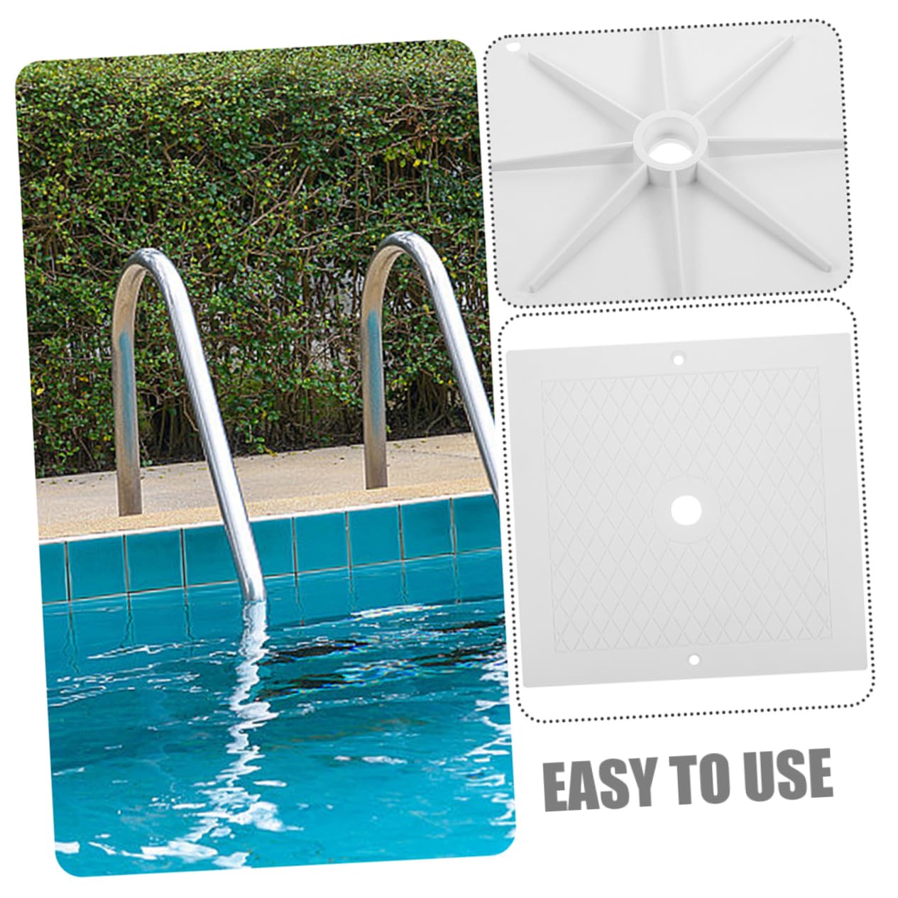 2 Piezas Tapa de Repuesto para Skimmer de Piscina con Resistente de Accesorio para sin Residuos Compatible con Varios Paquete de Unidades