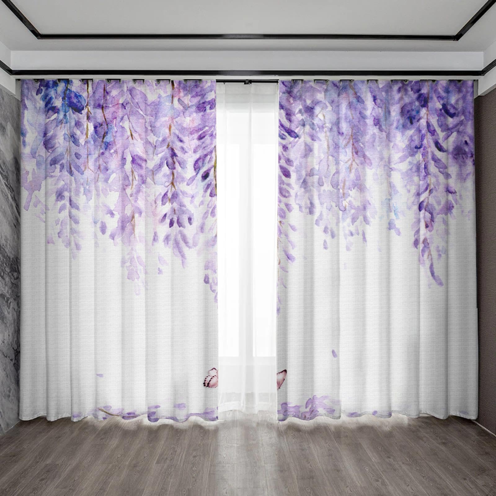 Rideaux à 2 panneaux fleuris pour sublimer votre fenêtre de cuisine