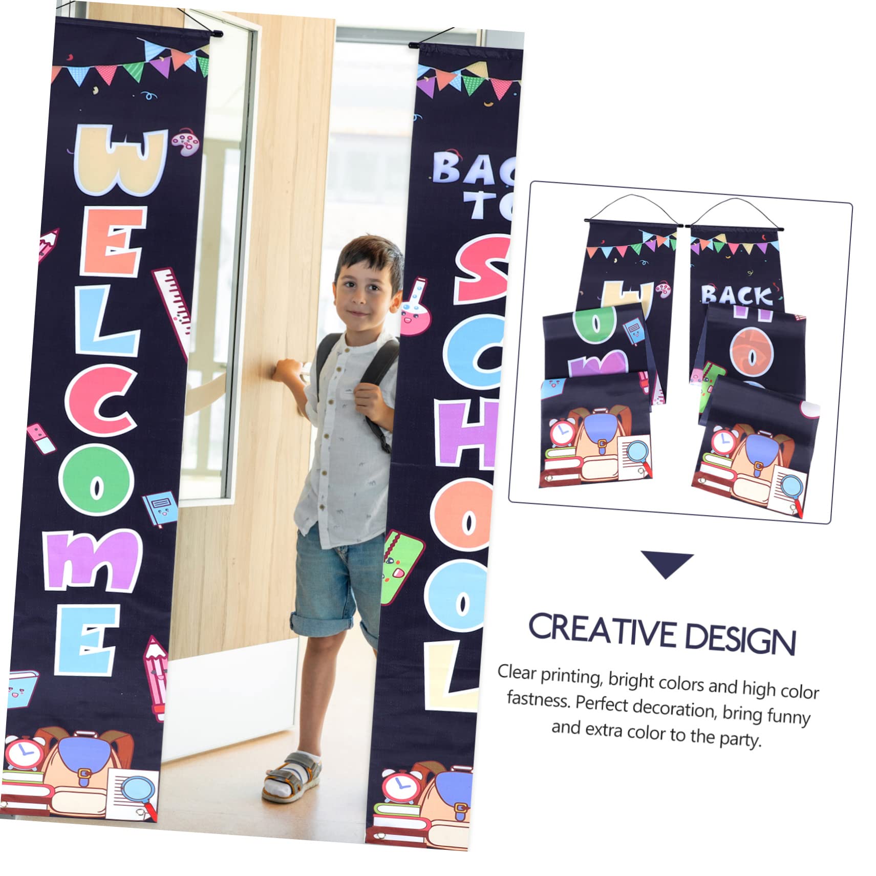 5 Pares De Adornos Fotográficos Para Decoración De Pancartas De Temporada Escolar Pancarta De Bienvenida Para El Primer Día De Clases Coplas Para La Puerta Del Aula Decoración Cabilock