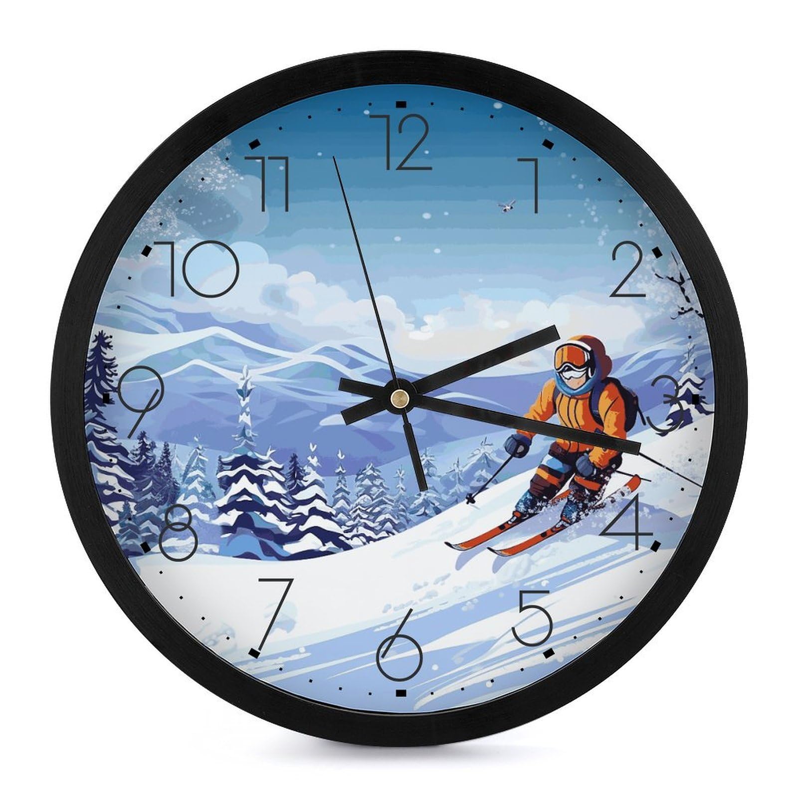 Horloge murale décorative d'hiver pour un salon chaleureux
