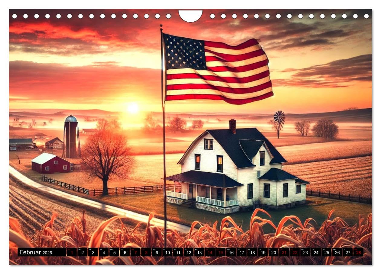 USA - Der amerikanische Geist (Wandkalender 2026 DIN A4 quer), CALVENDO Monatskalender: Erleben Sie den Geist Amerikas.