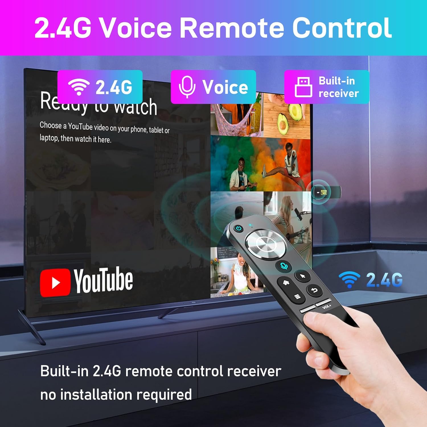 2.4G Voice Remote Control in use
