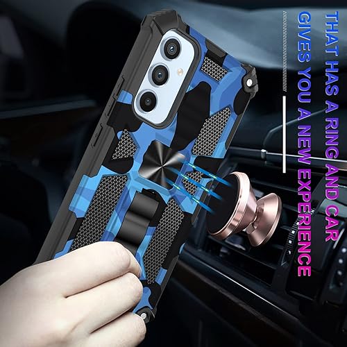 Miniatura 4 de Funda delgada para Samsung Galaxy A54 5G, funda rígida y duradera de camuflaje con soporte integrado y protección de cámara de pantalla para Samsung