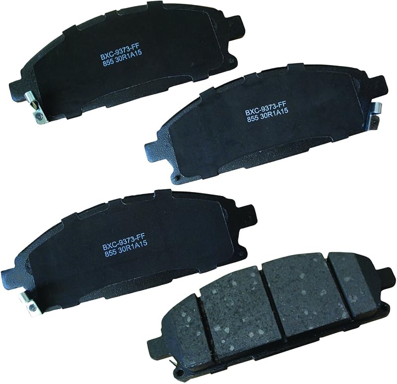 Pastilhas de freio cerâmicas Bendix Premium SBC855 para Acura MDX, INFINITI Q45, QX4, Nissan Pathfinder, Quest e X-Trail – Conjunto