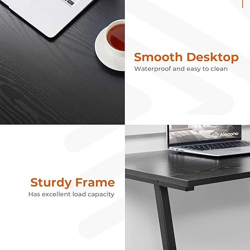Miniatura 6 de Alecono X002EYTOCB - Escritorio pequeño para computadora de 35 pulgadas, escritorio para niños para espacios pequeños, estación de trabajo simple en