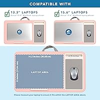 Vista 3 de LAPGEAR Home Office Lap Desk with Device Ledge, Mouse Pad, and Phone Holder - Pink - Fits up to 15.6 Inch Laptops - Style No. 91584 Blush Pink