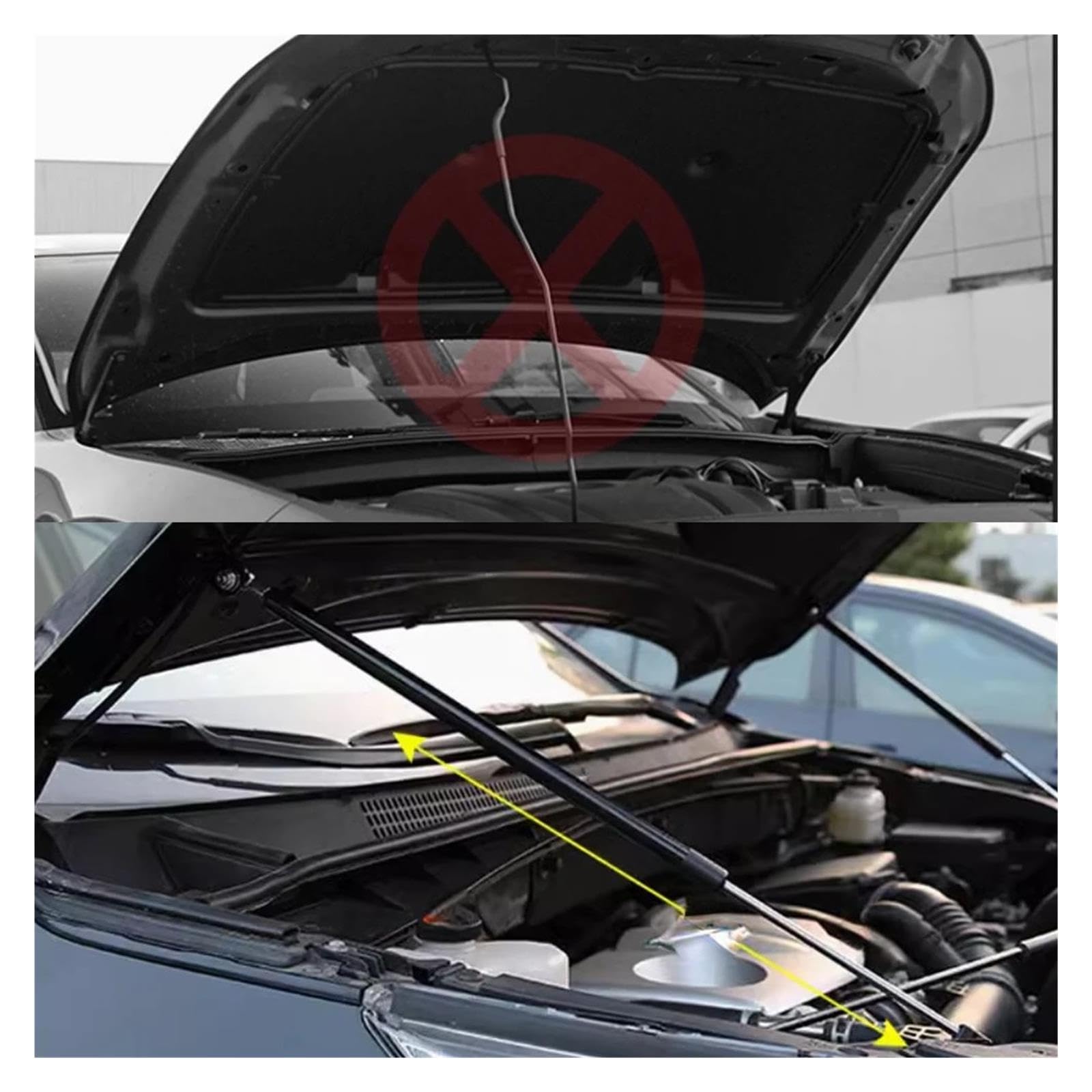Standard Car Bonnet Gas Springs Für Jinbei Granse Grace 2002-2020 | OE-Style Match,Identische Geometrie,Factory Fit