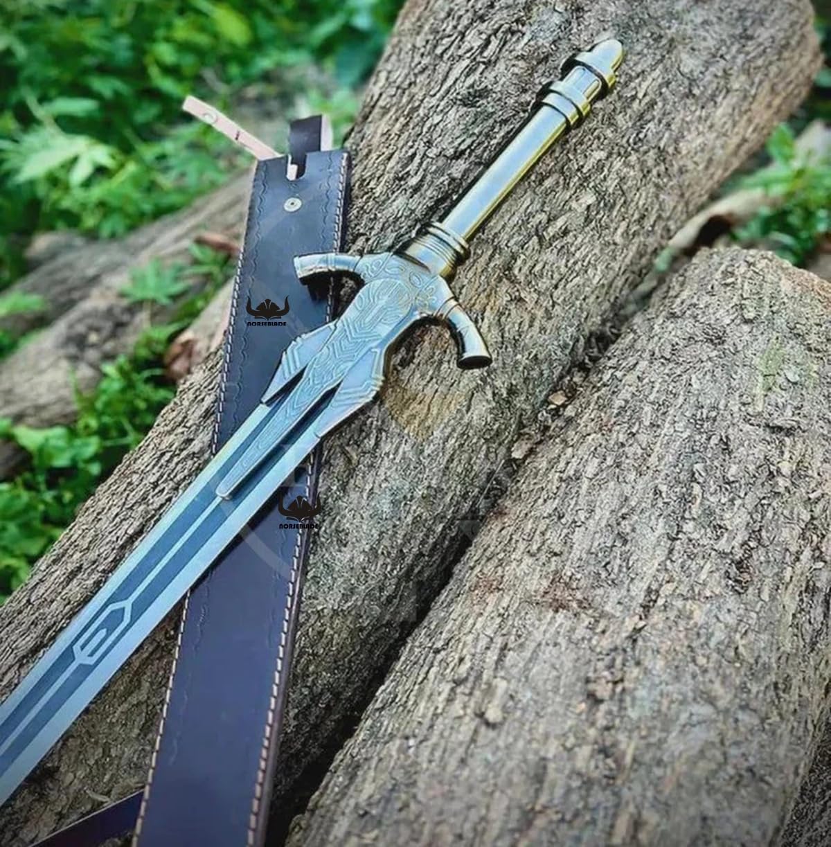 Norseblade-Two Handed Cosplay Swords Dark Greatsword Artorias Metal Wild Sword,s Hunt Halloween Prop LARP Cosplay Swords Role Play Birthdays Gifts (Dark S0ul Sword)