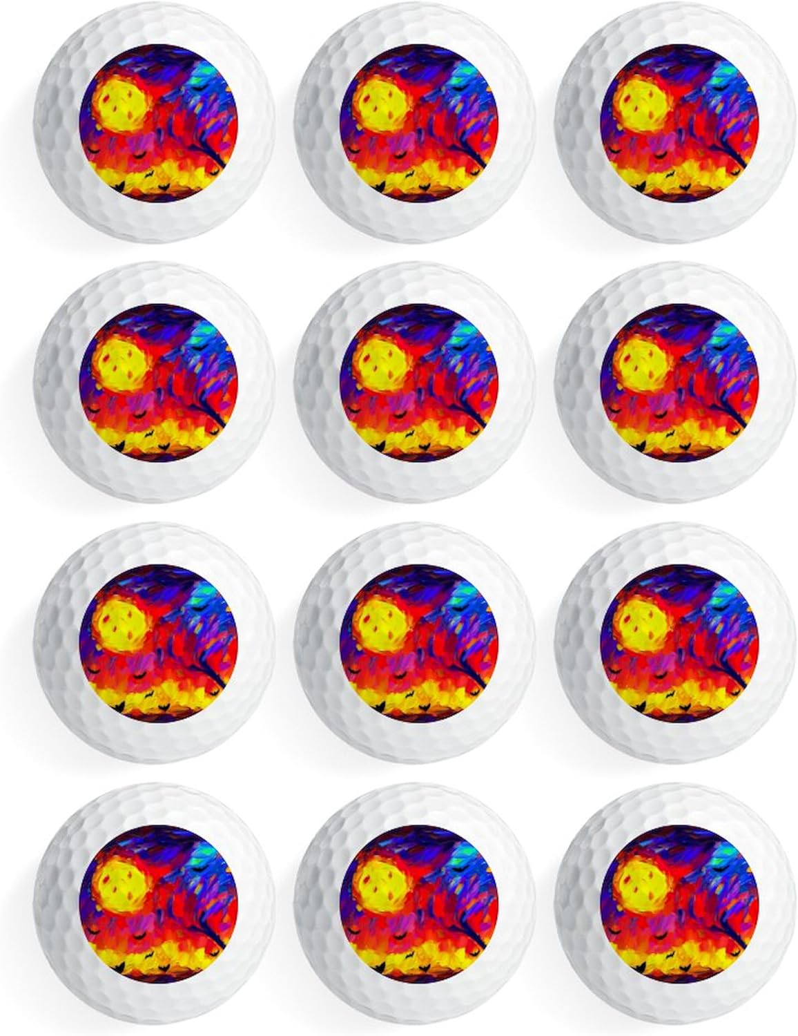 CafePress Halloween Modern Abstract Oil Painting Novelty Golf Balls (Pk of 12)