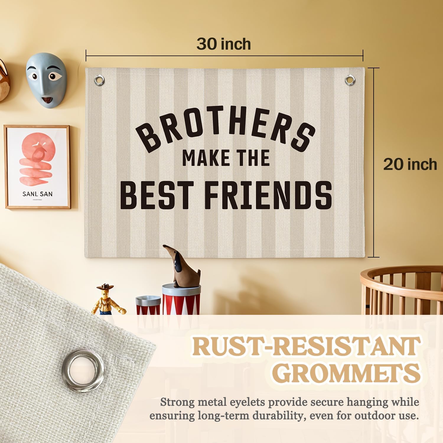Brothers Make the Best Friends Banner,Boys Room Decor