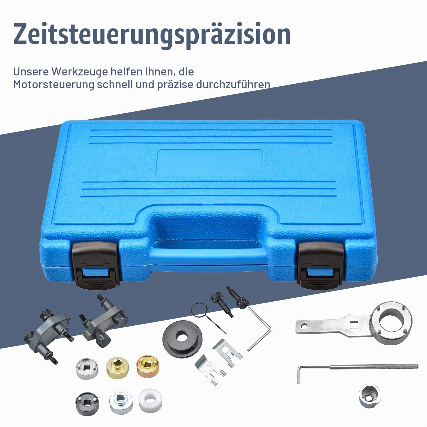 Motor-Nockenwellen-Arretier-Ausrichtungs-Timing-Werkzeugsatz Kompatibel mit VW Skoda VAG 1,8 2,0 TSI/TFSI EA888 T10352 T40196 T40271 T10368 T10354 mit T10355 (21 Stück)