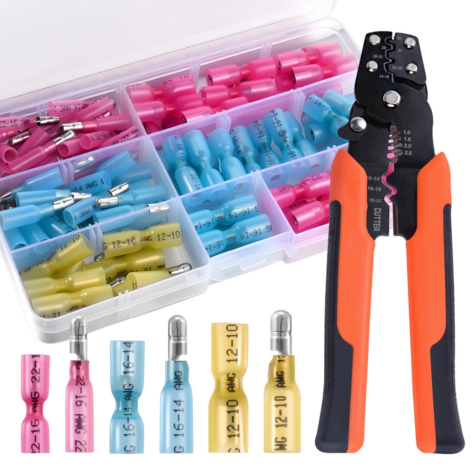 Connecteurs thermorétractables pour stéréo auto et bateaux 110 pcs - 8