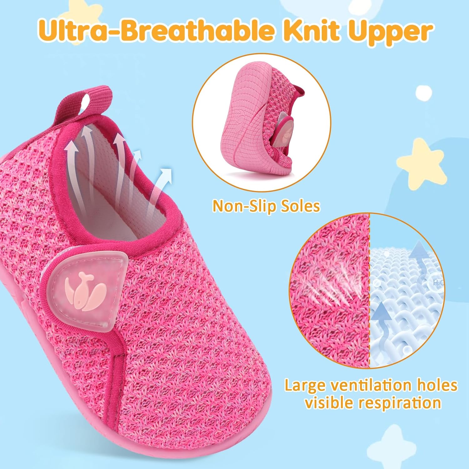 FEETCITY Toddler Walking Shoes Slip On Toddler Shoes Boys Girls Kids Sports Sneakers Casual School Shoes Barefoot Shoes - Image 4