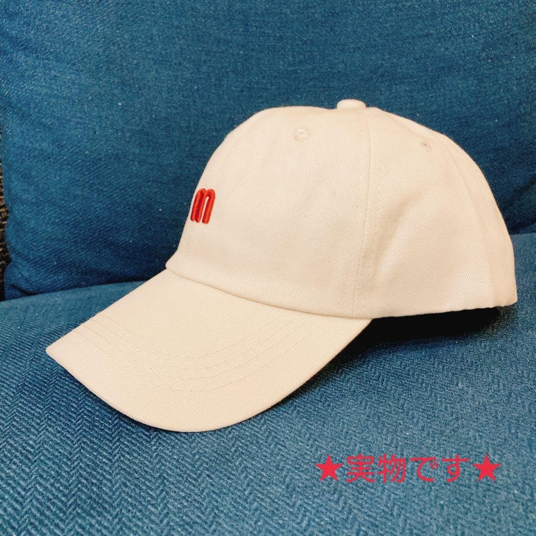 Amazon.co.jp: M Logo Cap, Hat, Beige, Unisex, Simple, Outdoor