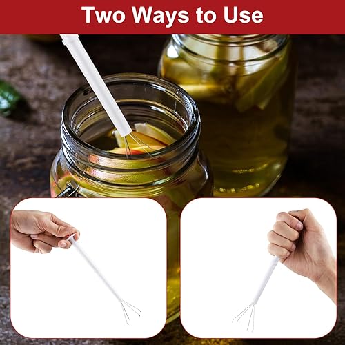 Miniatura 5 de 4 piezas de herramienta de pellizco para tarro, recogedor de pepinillos, garra de acero inoxidable para cocina, alimentos, pepino, tarro