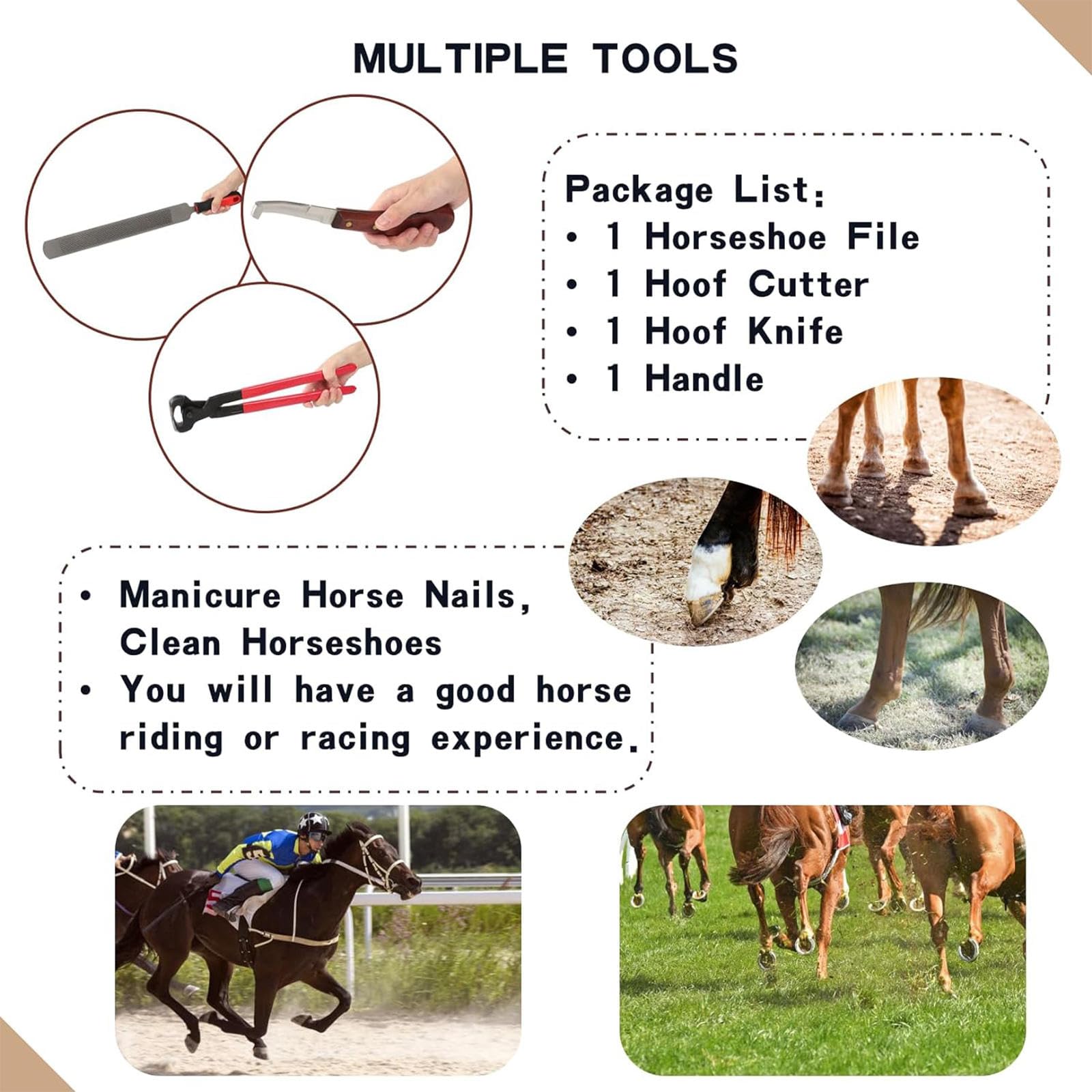 3 Szt. Zestaw Narzędzi Horse FarrHorse Farrier, Szczypce Do Podków, Narzędzie Do Przycinania Podków, Odpowiednie Dla Koni/osłów, Zestaw Tarników Do Kopyt Narzędzia Kowalskie