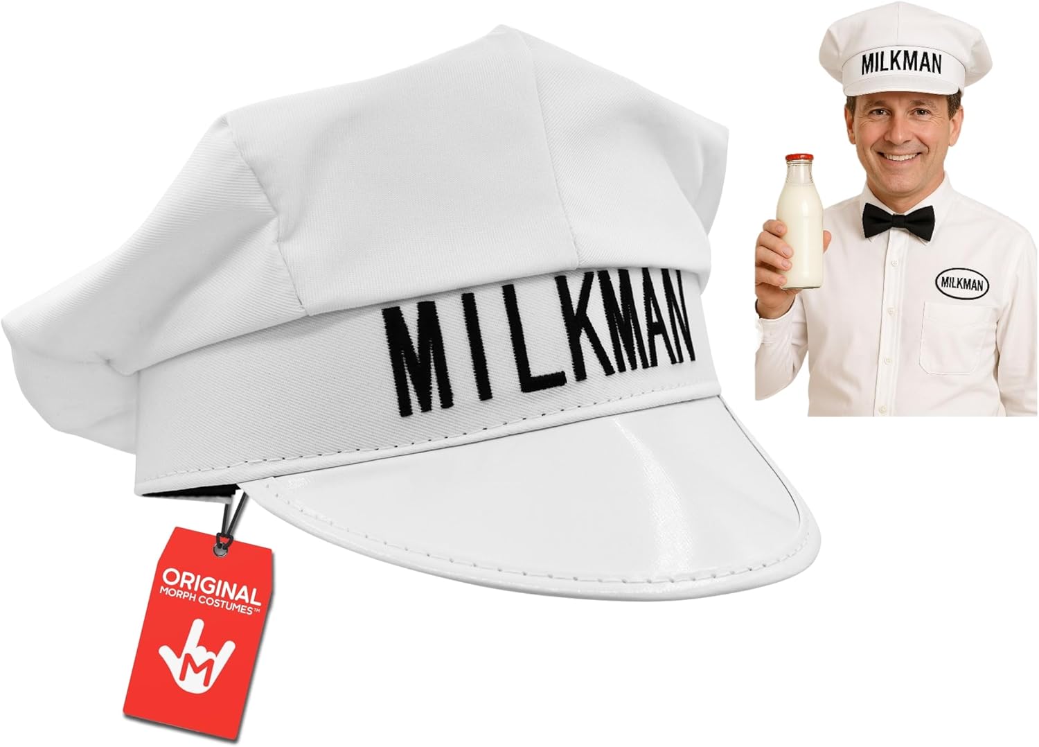 Nicky Bigs Novelties Morph Milkman Hat - Accesorio de Disfraz