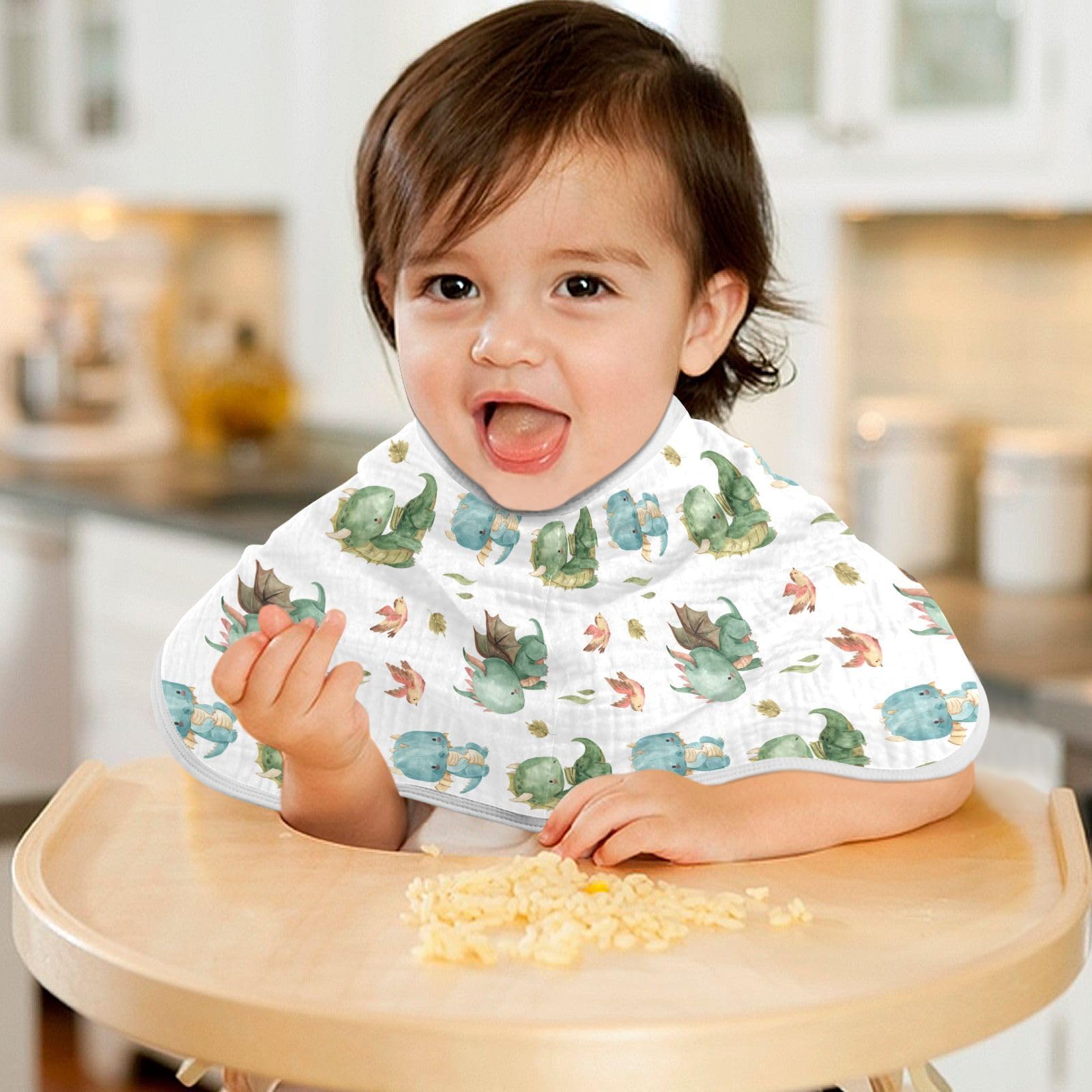 Burbuja Cute Dragon - Paños de muselina para eructos para bebés, trapos de algodón suaves y absorbentes para recién nacidos, niños y niñas, paquete de 2