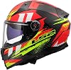 LS2 Unisex Vector Ii Carbon Tantic Red Blue Integraler Motorradhelm
