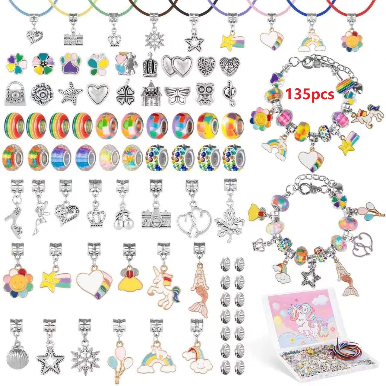 WMAYGL Charm Bracelet Making Kit,Crafts for Girls Ages 8-12, The Perfect Gifts for Girls who Inspire Imagination and Create Magic with Art Set and Jewelry Making Kit