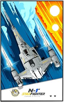 Acrylic Display Wallboard for Lego 75442 N-1-class Interstellar Fighter Model Kit Sets,Art Wall Mount Frame, Painting Display Stand for Box &Home or Office Decor No 75442 Included