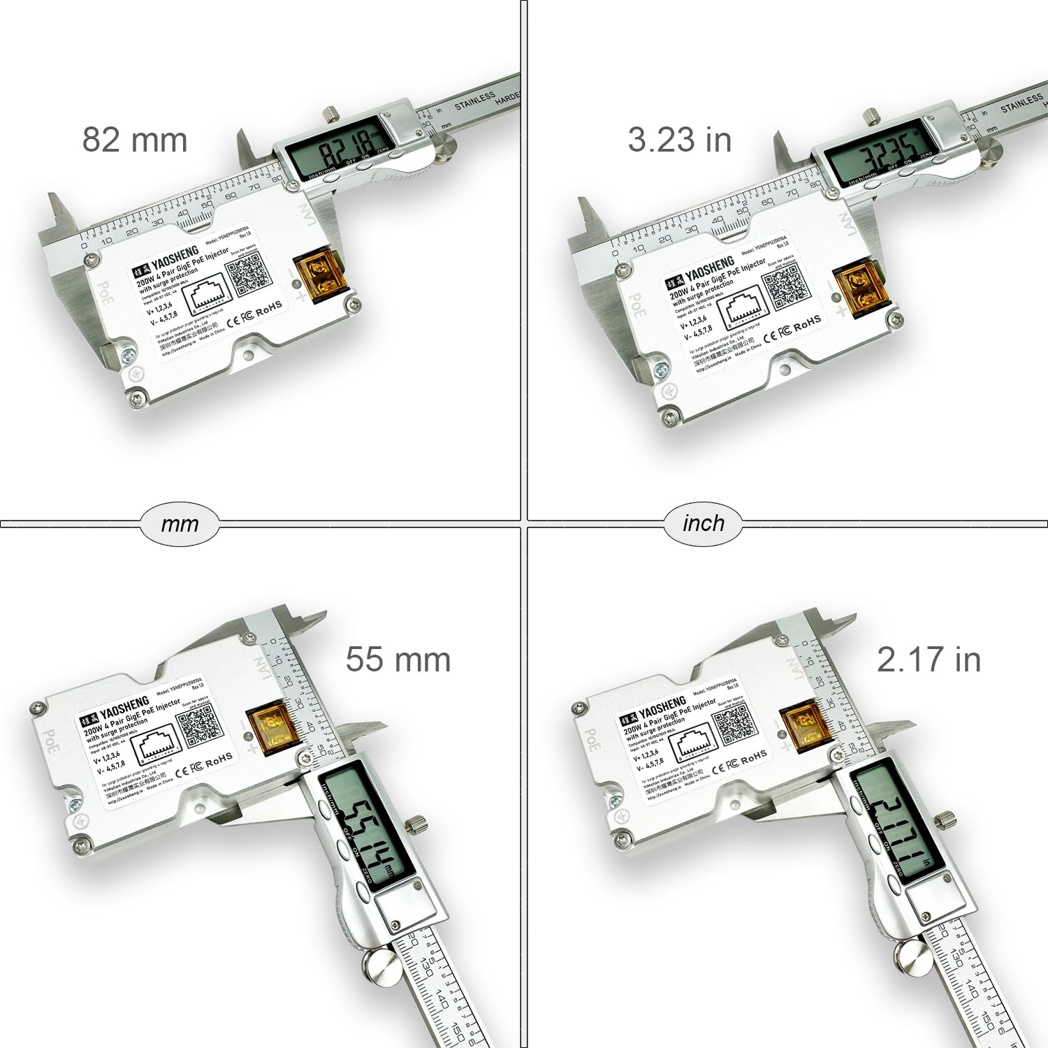Iniettore PoE da 200 W con protezione completa per tutti i modelli Starlink standard.