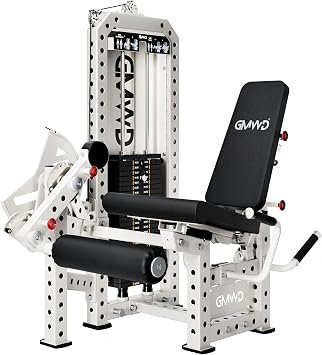 GMWD Leg Extension and Curl Machine with 255LB Weight Stack, Adjustable Seated Leg Extension and Lying Leg Curl Machine with 11 Ratio, Leg Workout Equipment with Band Pegs