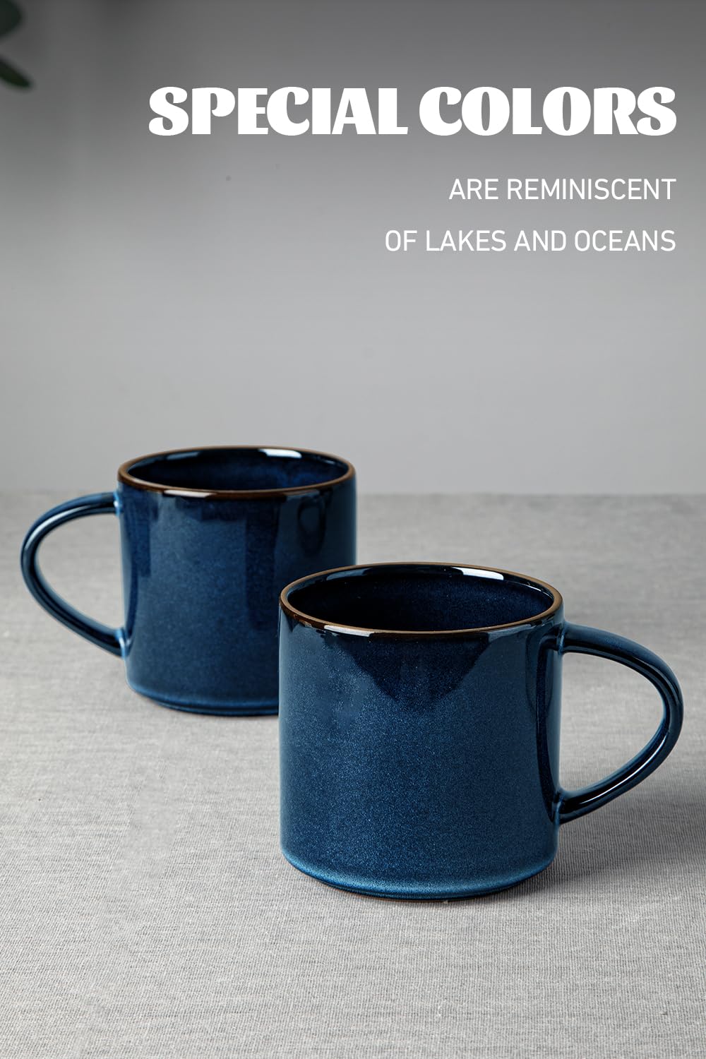 Amazon.com: famiware Nature Coffee Mugs Set of 4, 14 oz Coffee Mug