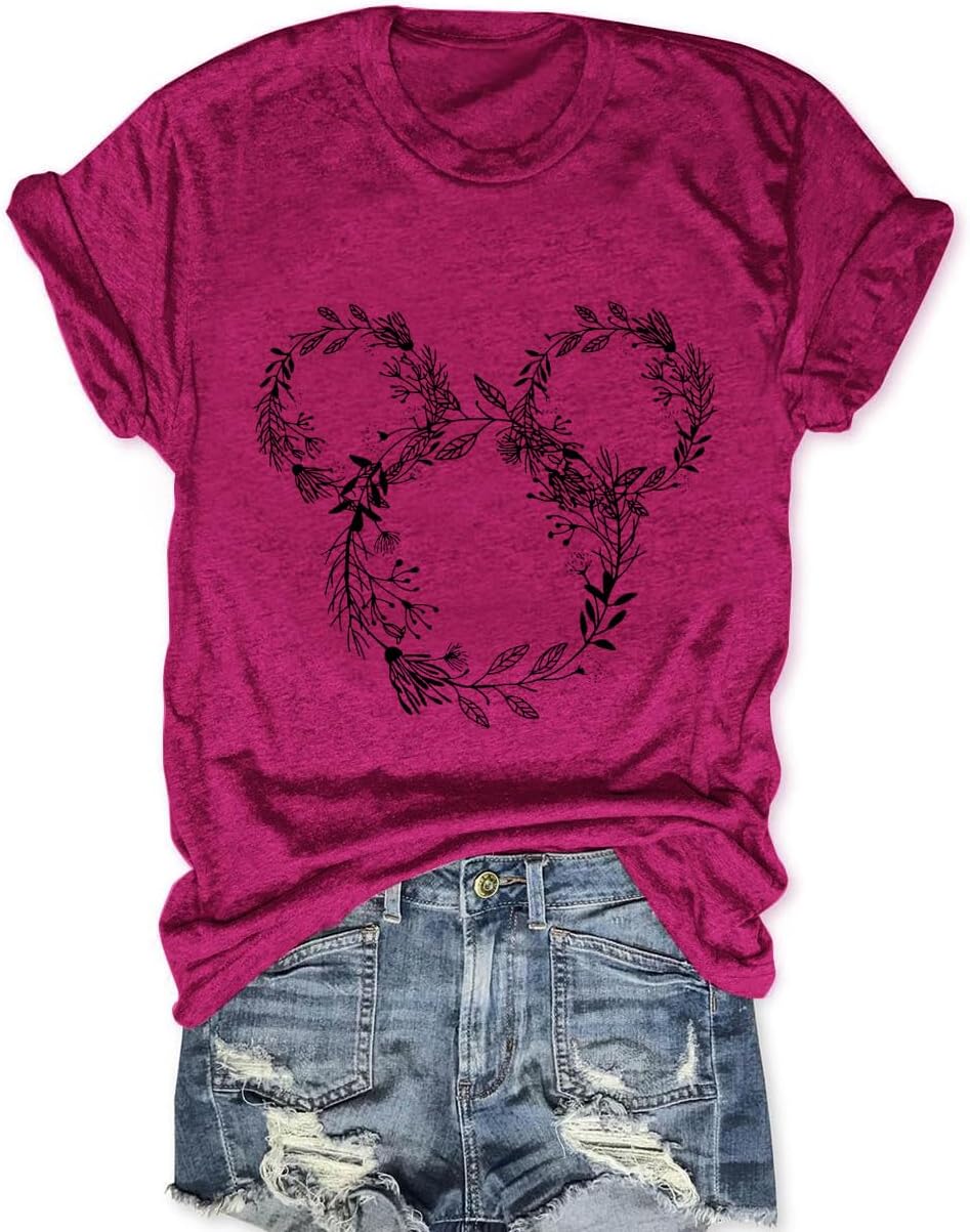 Magic Kingdom Castle Shirt Women Casual Vacation Holiday Short Sleeve Boho Clothes for Women Summer Fairy Cute Tops