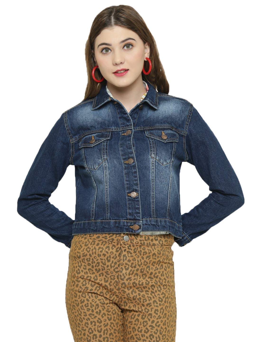 kotty Women Crop Denim Jacket-picture-14