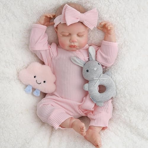 Miniatura 7 de Muñecas Bebé Realistas de la Vida Real para Niñas - Muñeca Recién Nacida Reborn de 18 Pulgadas con Detalles Realistas y Accesorios de Alimentación y