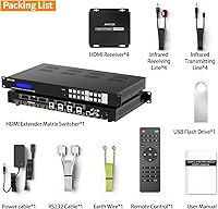 Vista 7 de Matriz extensor HDMI 4K 4 en 12 salidas con interfaz gráfica de usuario web, divisor de matriz/conmutador HDMI 4K a 60Hz sobre cable CAT6/7