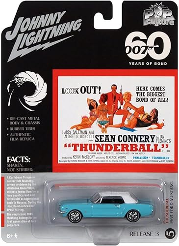 Johnny Lightning JLPC008 Cultura Pop 1965 Coche Mustang 007 60 Años Bono