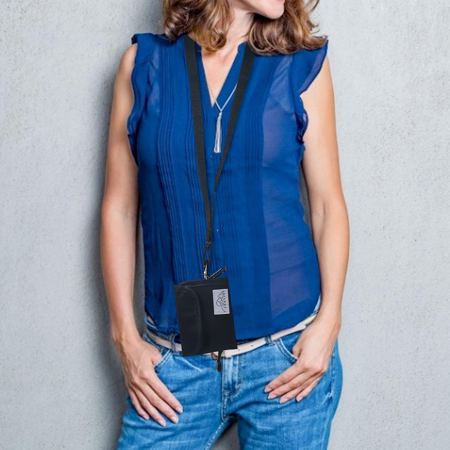 T.CONTACT Neck Wallet Lanyard Wallet with Zipper Coin Purse Card Holder for Men Women Boys Kids Gifts for Dad Card Holder for Men(Black) - Image 7