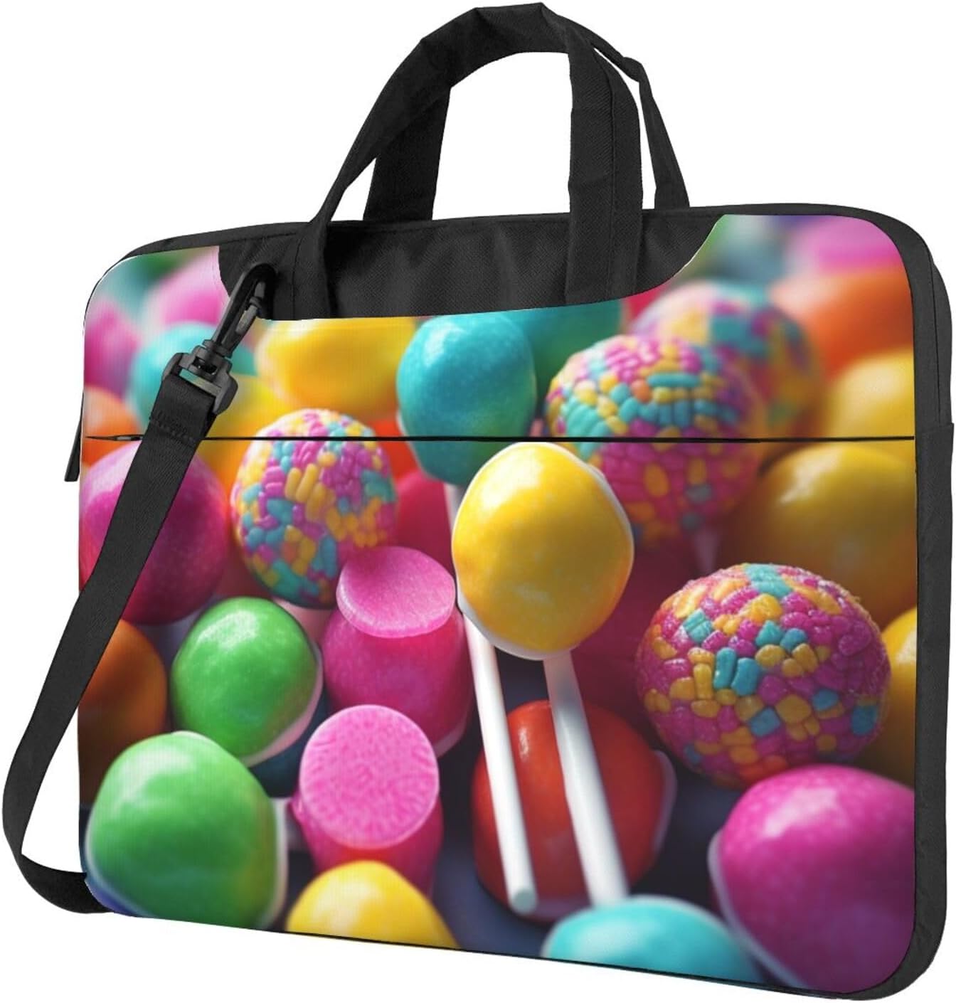 Colorful candy Laptop Bag, Computer Briefcase Gifts for Men Women, 360 Protective Laptop Shoulder Bag