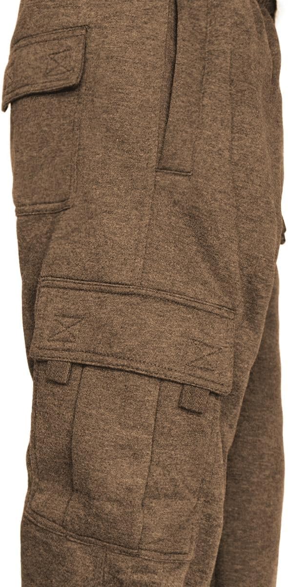 Men's Cargo Joggers Loose Fit Fleece Sweatpants with Pockets Open Bottom - Bild 12 von 57