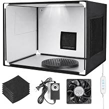 27" Airbrush Spray Booth with Fan, Portable Desktop Paint Booth Kit