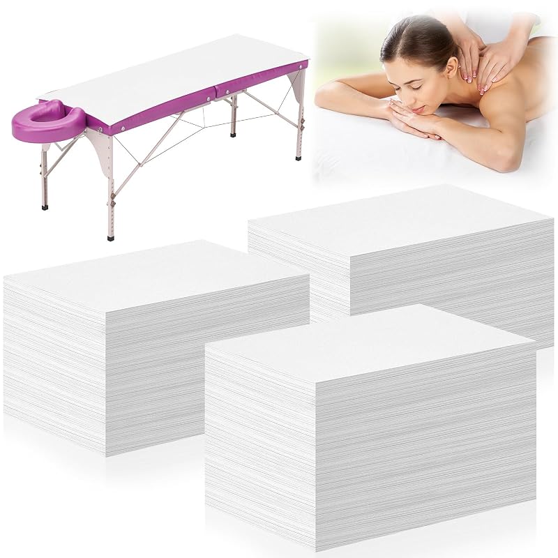 Tegeme Lençóis Descartáveis para Maca de Massagem, 80 x 178 cm, Impermeáveis, Brancos, Pacote com 150