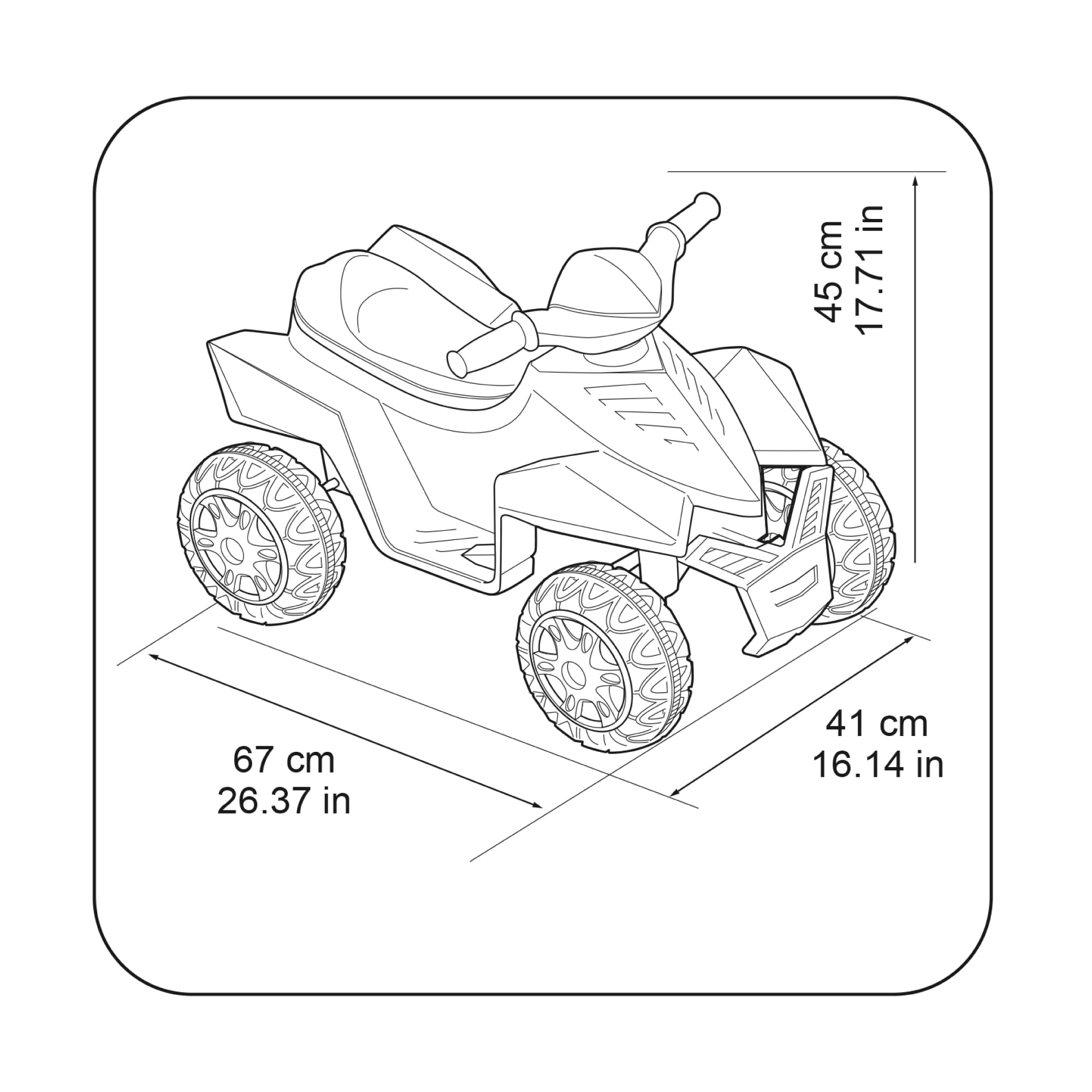 FEBER - Quad Racy 6V, voiture électrique pour enfants de 18 mois à 3 ans, avec accélérateur, grandes roues robustes pour plus de stabilité, autonomie jusqu'à 40 min, chargeur inclus, Famosa (FEN48000)
