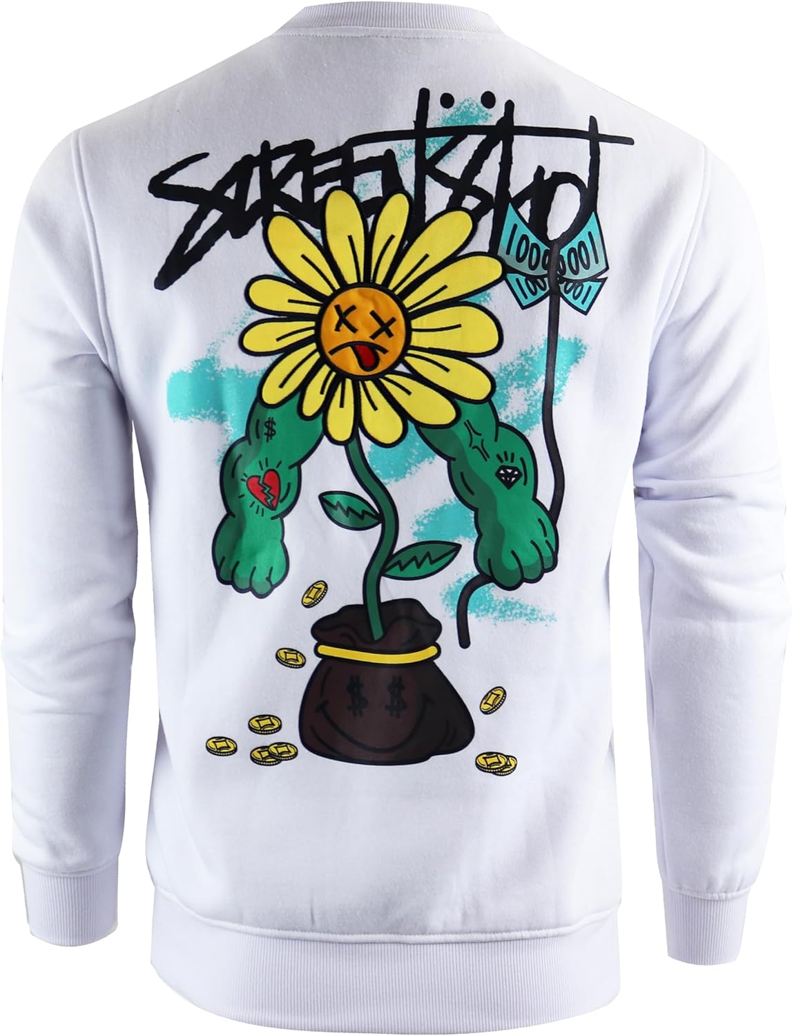 SCREENSHOT CREWNECK 3202 Mens Urban Streetwear NYC Graffiti Hip Hop Fleece Pullover Active Fashion Crew Neck Sweatshirt Top - Image 3