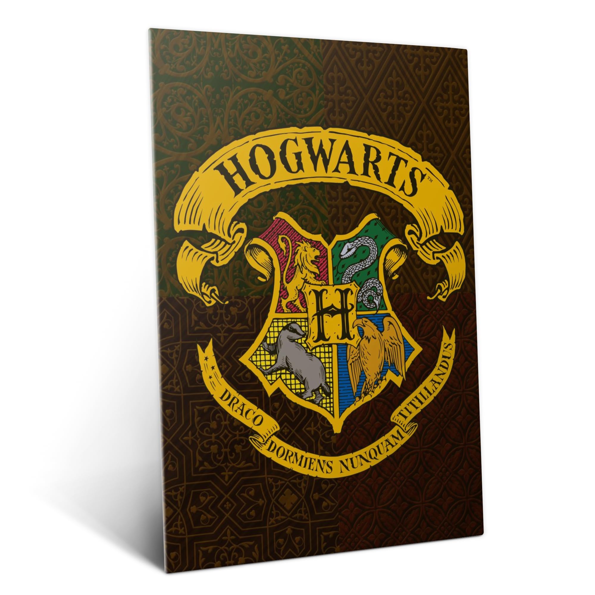 Displate Metallposter Wizarding World Hogwarts Classic Emblem Wanddeko Poster für Schlafzimmer Magnetische Befestigung 32 x 45 cm