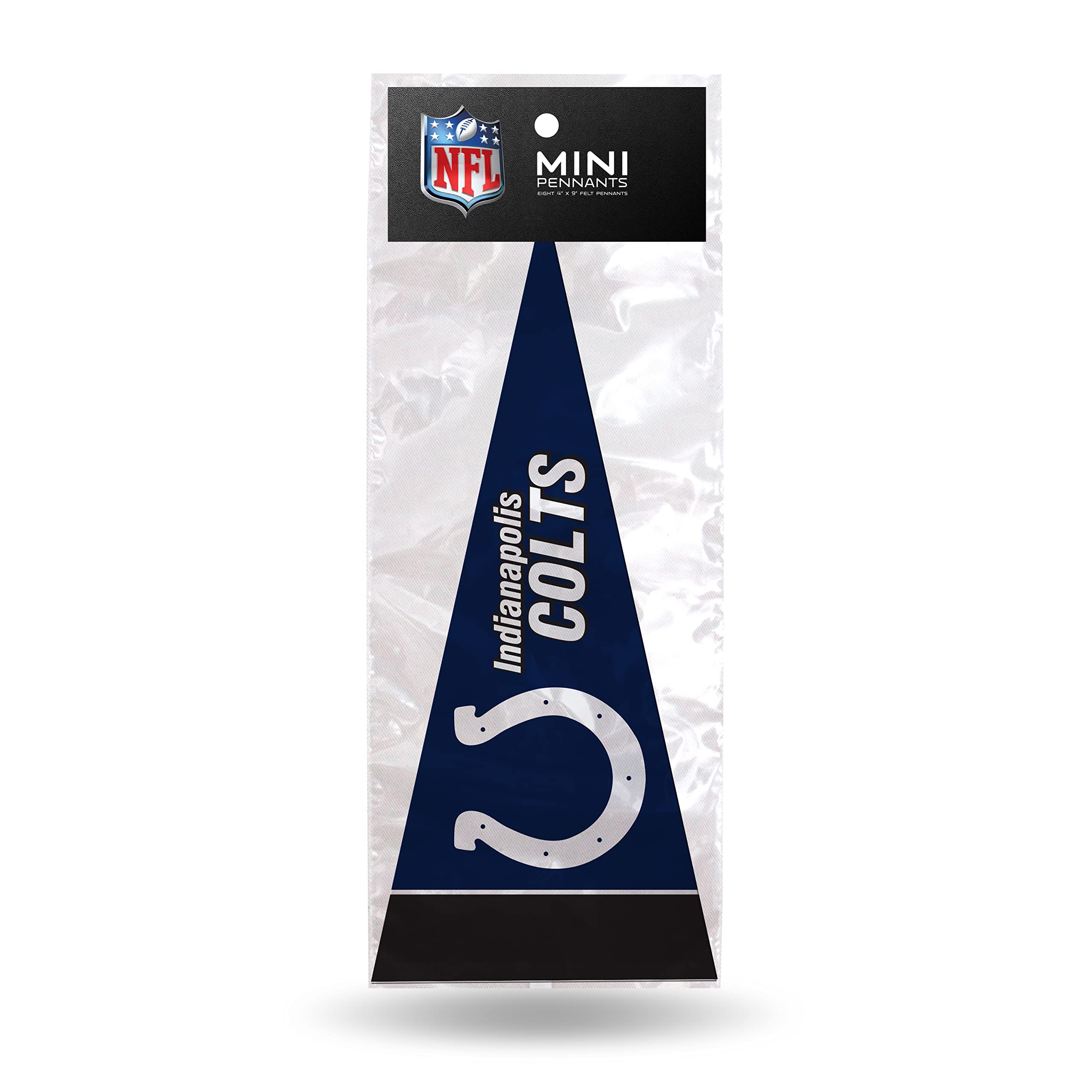 Set de banderines NFL Indianapolis Colts de 8 piezas de colores vivos
