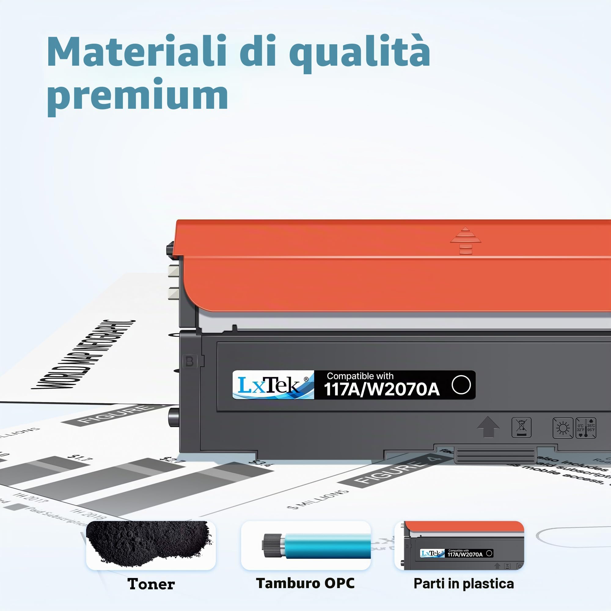 Toner Compatibile LxTek 117A Per HP Color Laser 150nw, 4 Colori Con Chip, Resa Fino A 1000 Pagine - 5