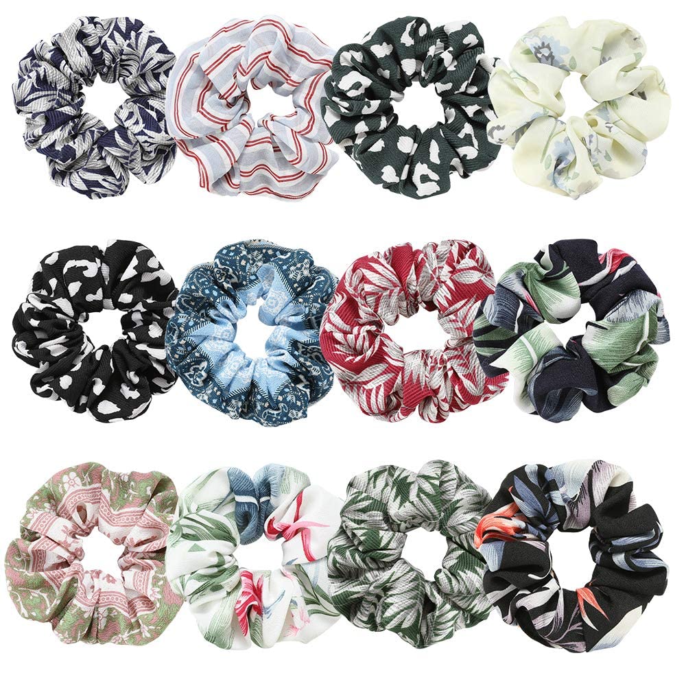 SHREE Multicolour Scrunchies Cotton Elastic Hair Bands for Women -12 Pieces (B09ZHY9LQ9) Amazon Price History, Amazon Price Tracker