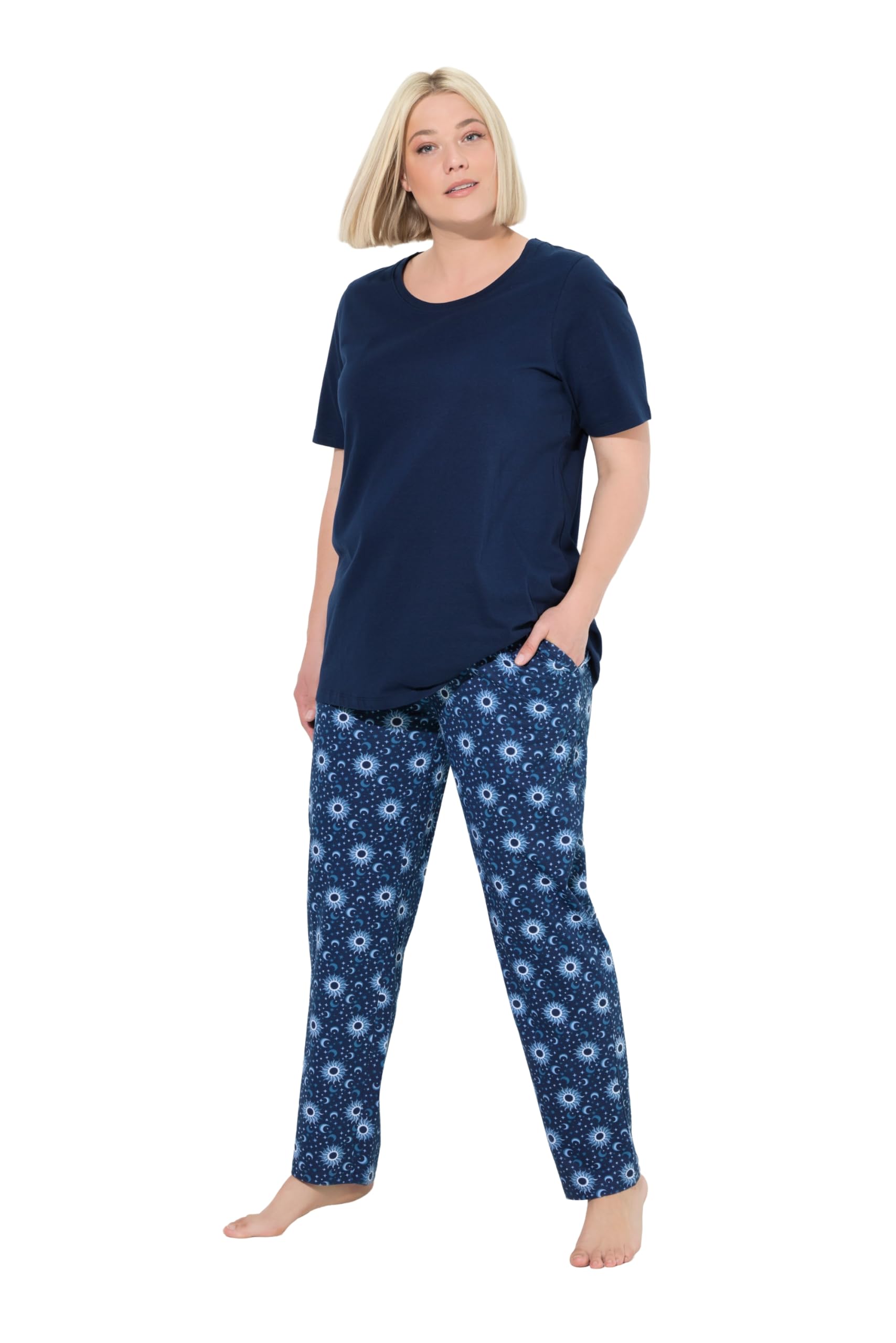 Ulla Popken Damen große Größen Übergrößen Plus Size Pyjama, Sunset 846183